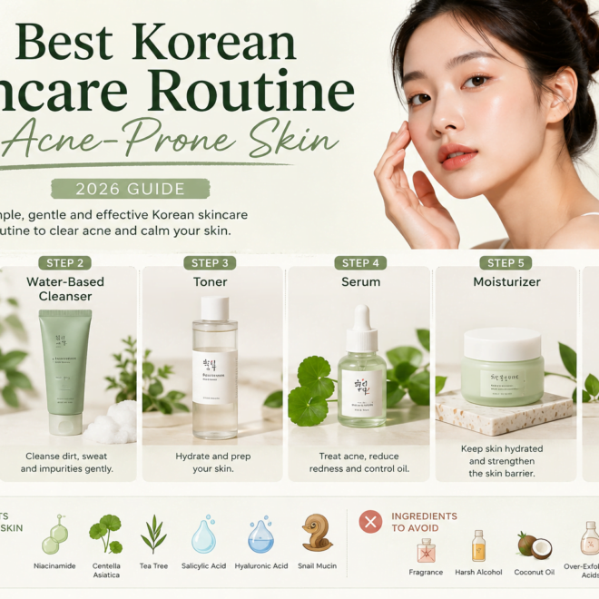 Best Korean Skincare Routine for Acne-Prone Skin (2026 Guide)