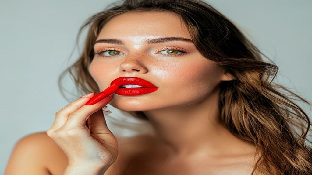 red lipstick